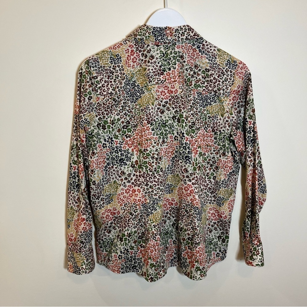 Foxcroft For Appleseeds Wrinkle Free Shirt Floral Womens 10P Button Down Collard - Picture 5 of 5